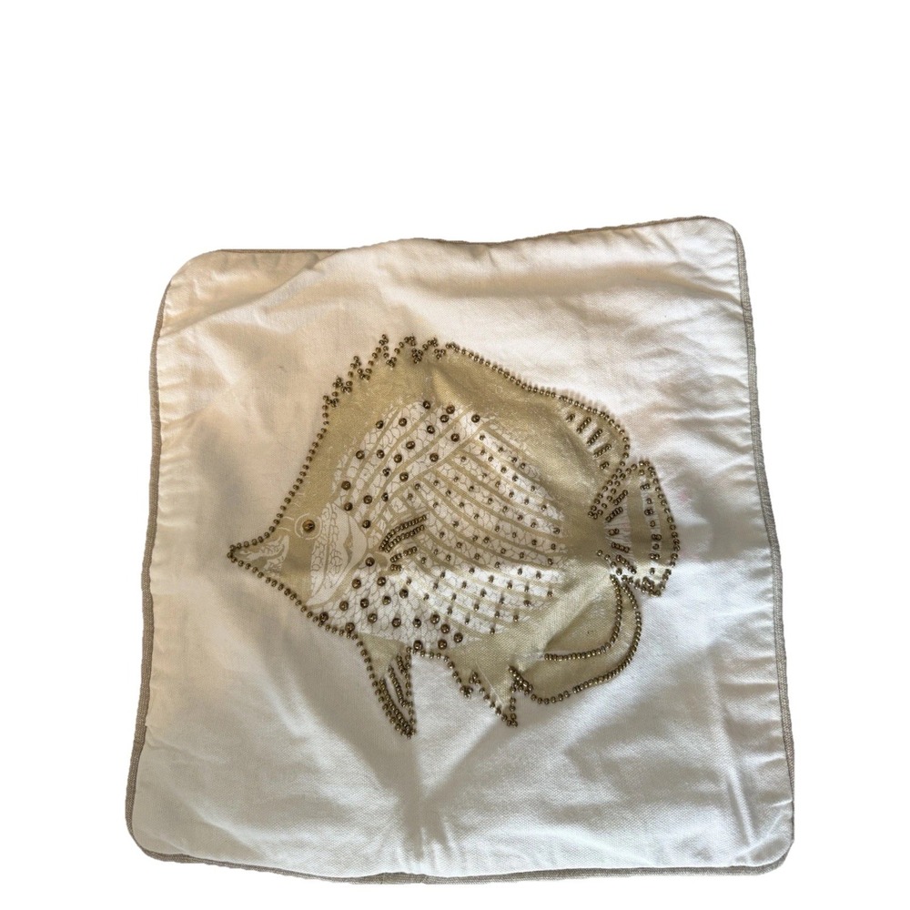 Vintage Rare Pier 1 Imports Embroidered throw pillow covers 18x18 set/3 Zippered - Picture 6 of 7